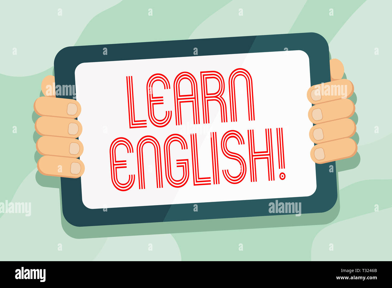 Testo Della Scrittura Di Imparare Linglese Foto