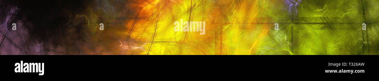 Colore immagine astratta. Gorizontal vista panoramica per pannello kithen skinali. 3D render Foto Stock