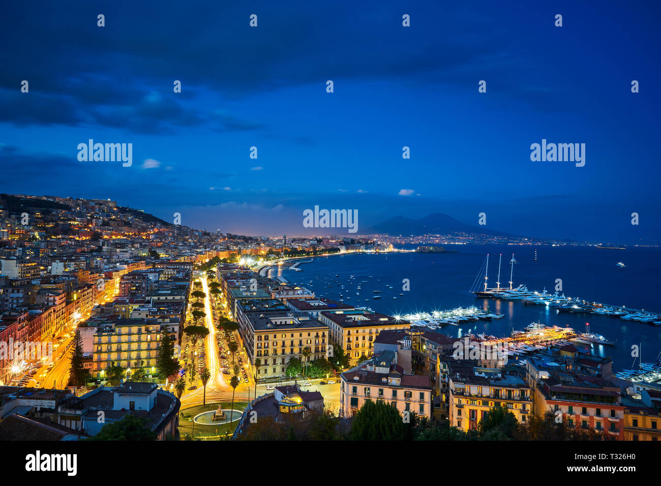 Baia di Napoli Foto Stock