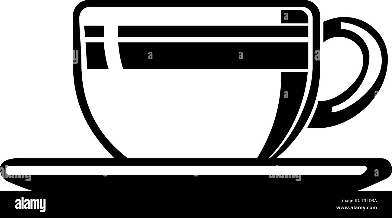 Tazza e piattino illustrazione Illustrazione Vettoriale