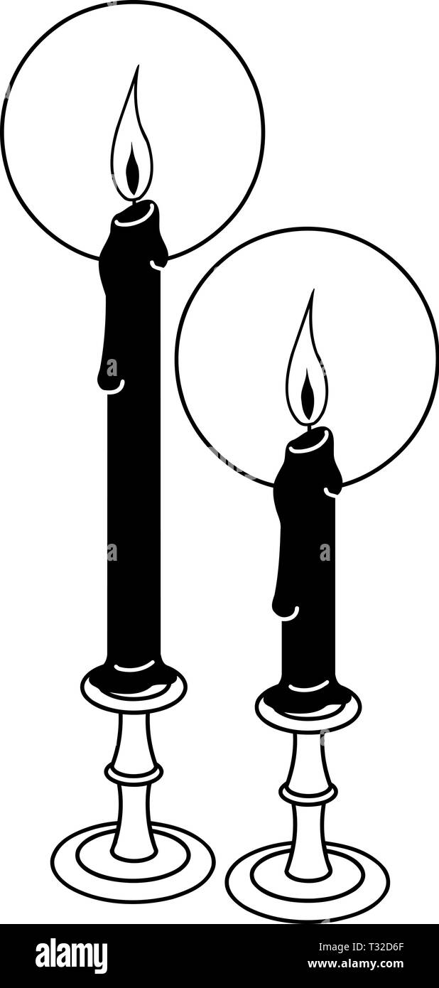 Candele illustrazione vettoriale Illustrazione Vettoriale