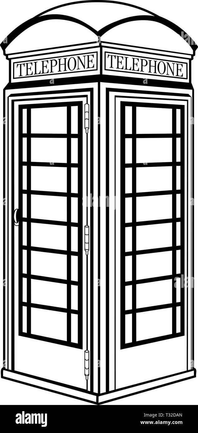 British cabina telefonica illustrazione vettoriale Illustrazione Vettoriale