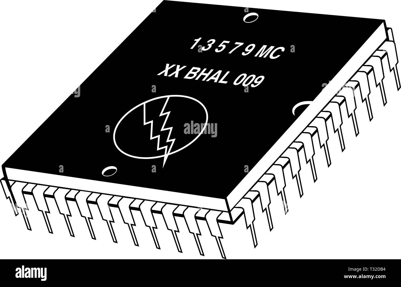 Microchip illustrazione vettoriale Illustrazione Vettoriale