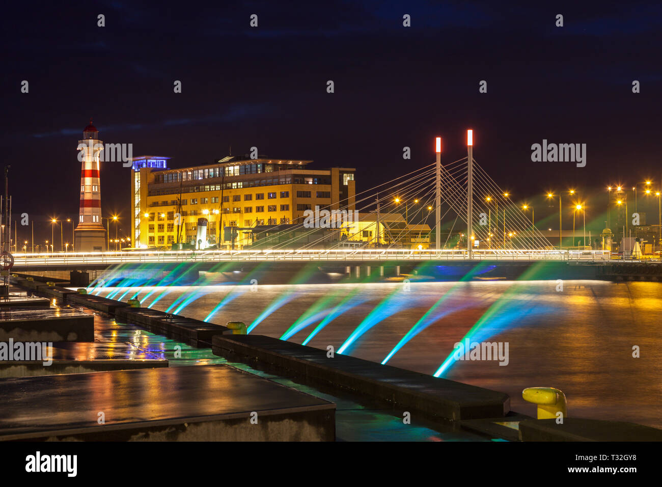 Faro di Malmo. Malmo, Scania in Svezia. Foto Stock