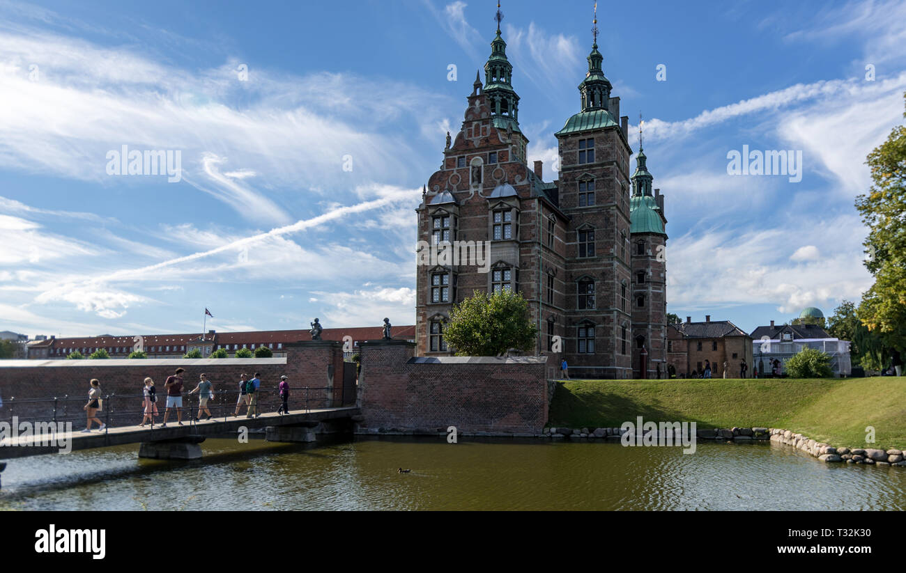 Christian IV il castello di Rosenborg costruito in un olandese di stile rinascimentale in quattro fasi da1605 fino al 1633. Foto Stock