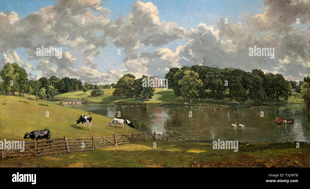 John Constable (British, 1776 - 1837), Wivenhoe Park, Essex, 1816, olio su tela, collezione Widener 1942.9.10 Foto Stock