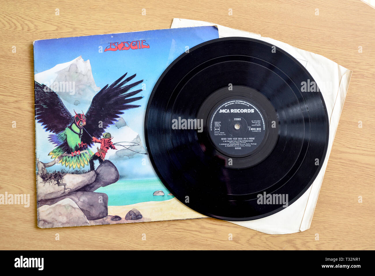 Welch Progressive rock album mai girare la schiena su un amico Foto Stock