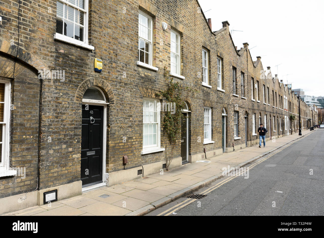 Georgiani terrazzati su alloggiamento Roupell Street a Lambeth, London, Regno Unito Foto Stock