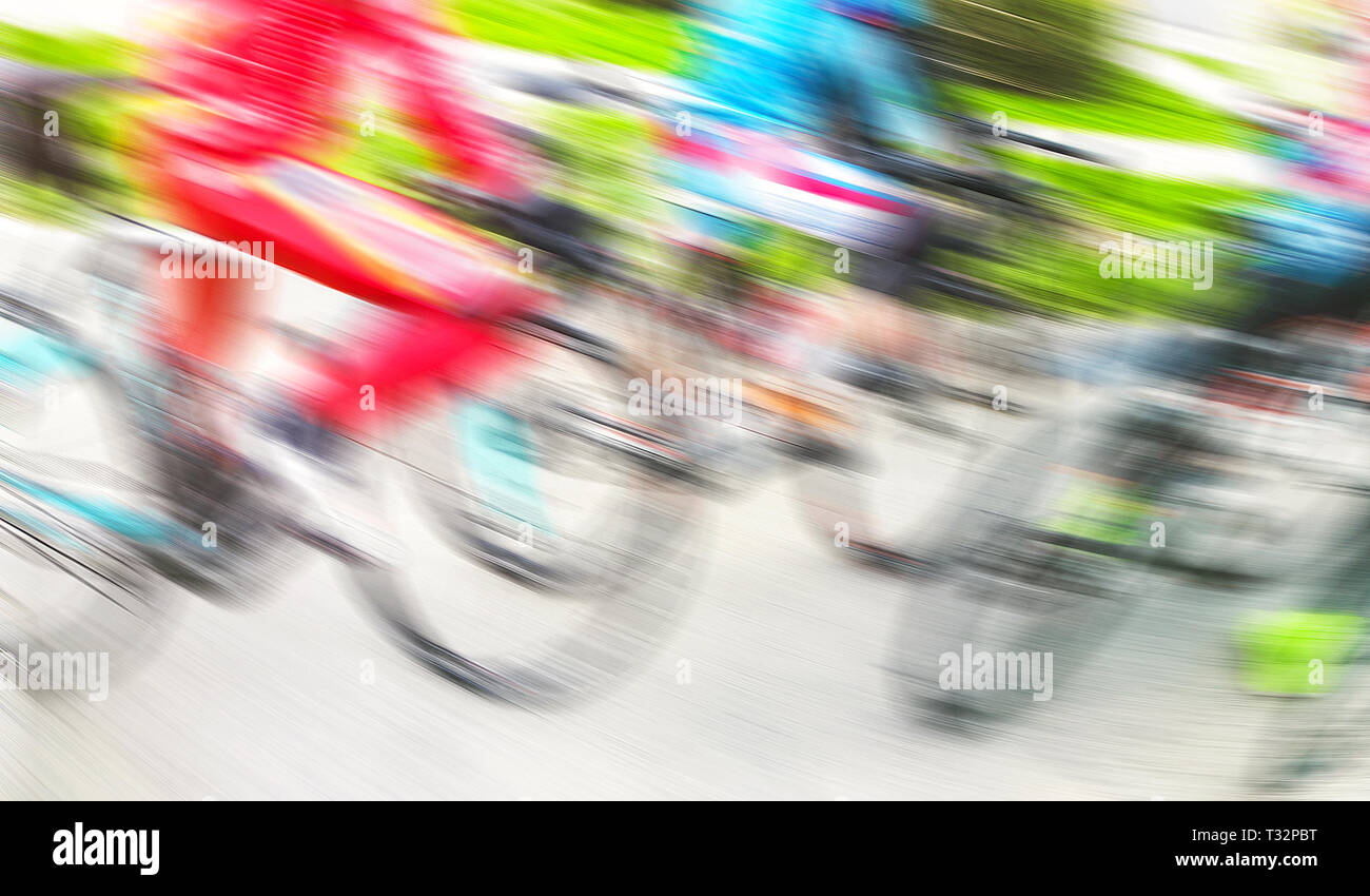 Outdoor bicycle race Foto Stock