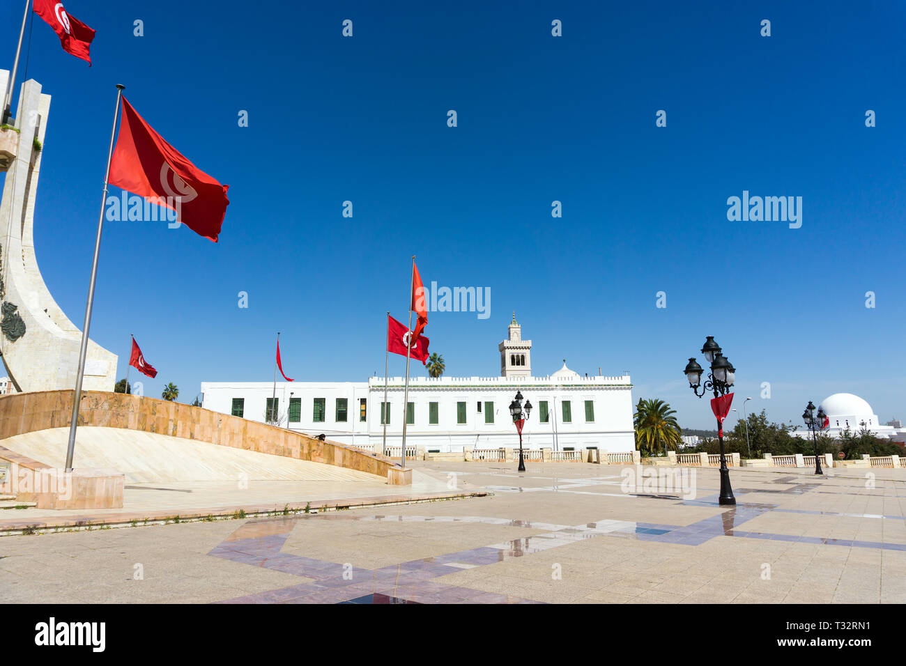 Vista di parte della Kasbah Square a Tunisi, Tunisia. Foto Stock