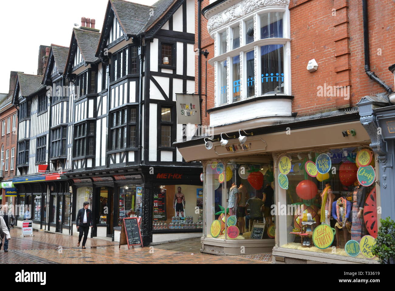 Ipswich City Center, shopping street, Suffolk, Regno Unito Foto Stock