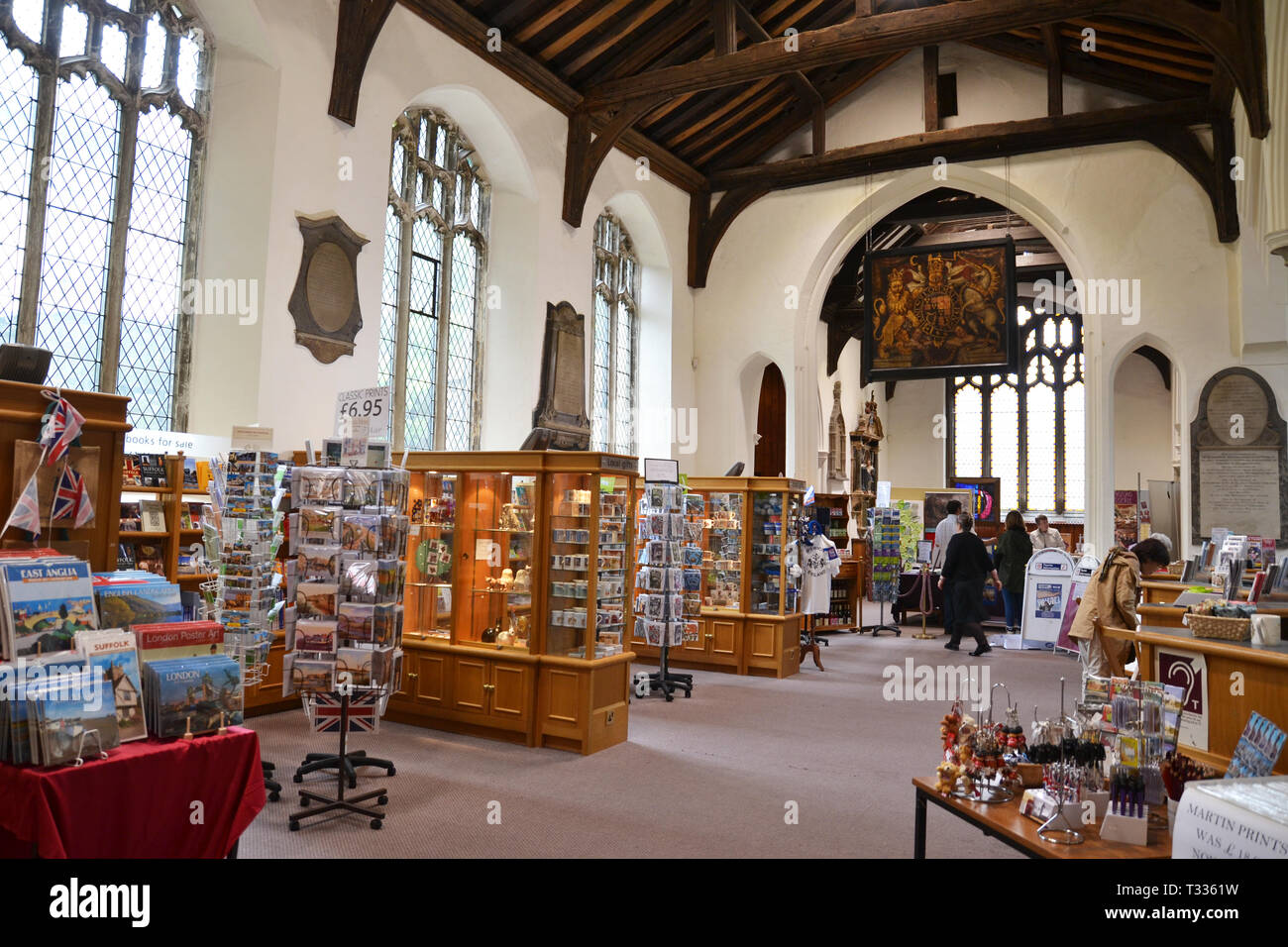 Ipswich Centro Informazioni Turistiche, all'interno la splendida chiesa medievale di St Stephen's Foto Stock