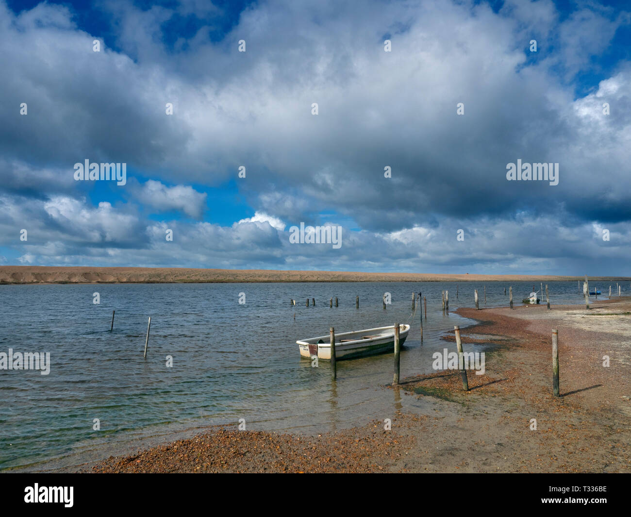 Chesil Beach e la flotta su Jurassic Coast nel Dorset Inghilterra meridionale Foto Stock