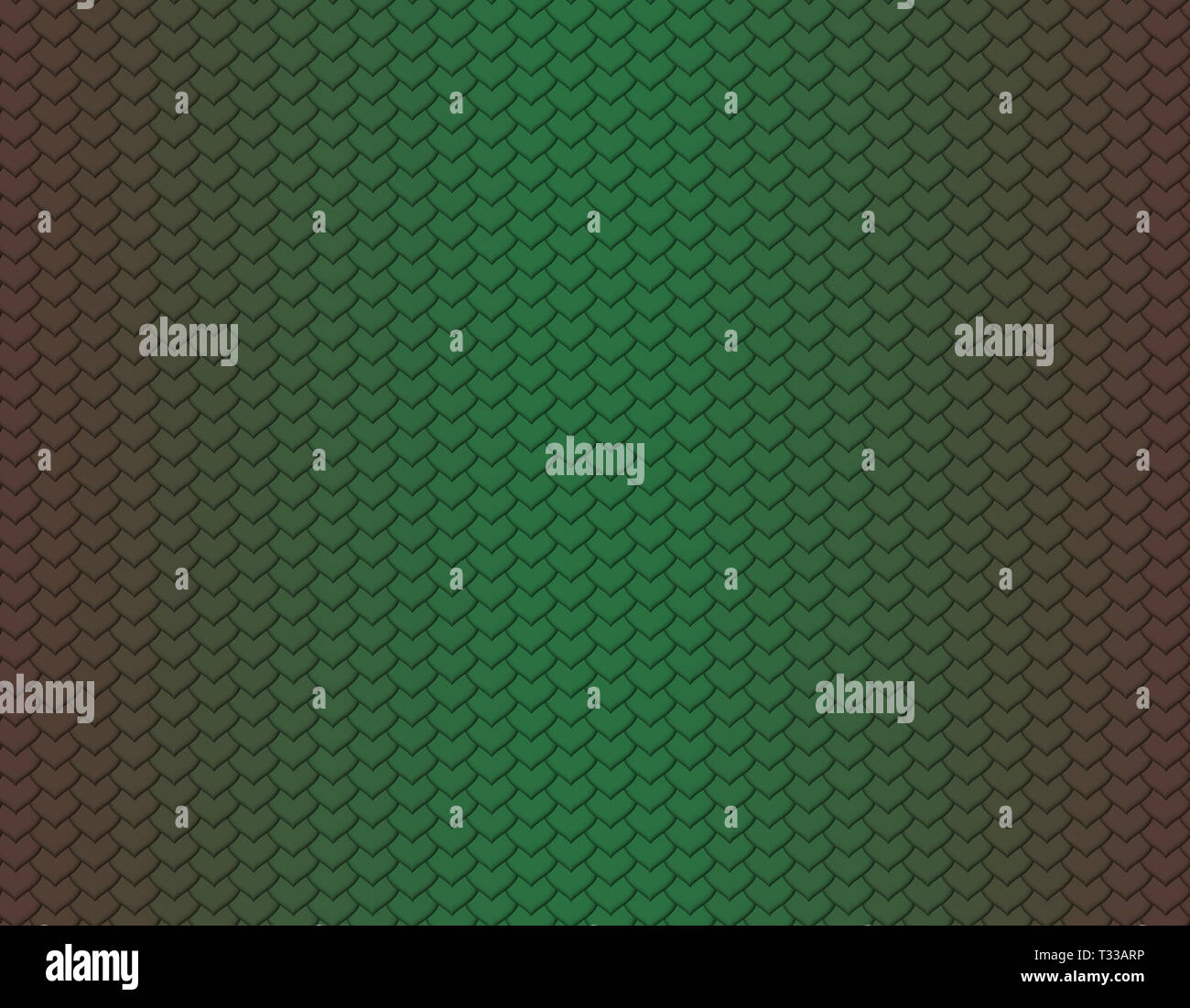 Verde e nero di gradiente di pelle di serpente seamless pattern, forma di cuore scala Foto Stock