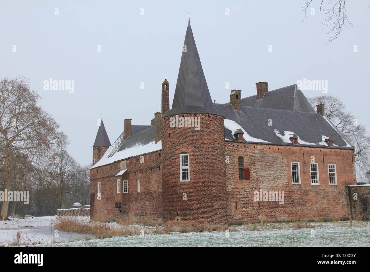 Hernen Castle in inverno Foto Stock