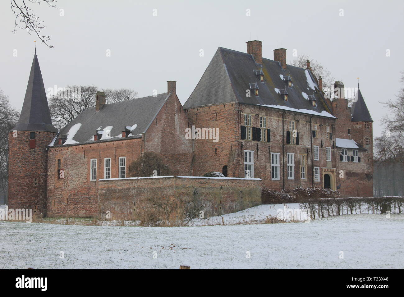 Hernen Castle in inverno Foto Stock