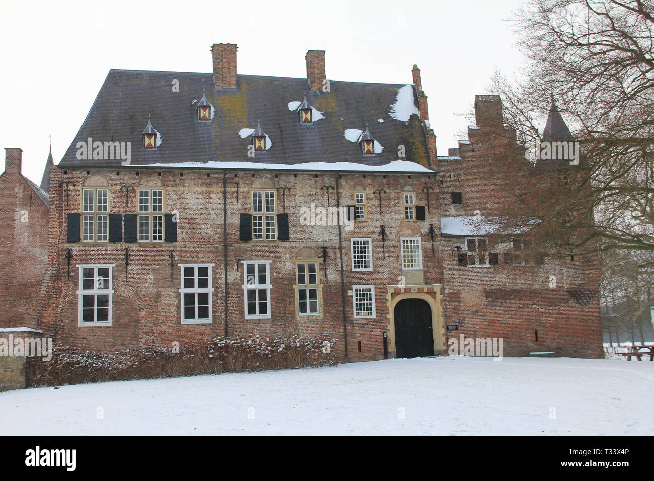 Hernen Castle in inverno Foto Stock