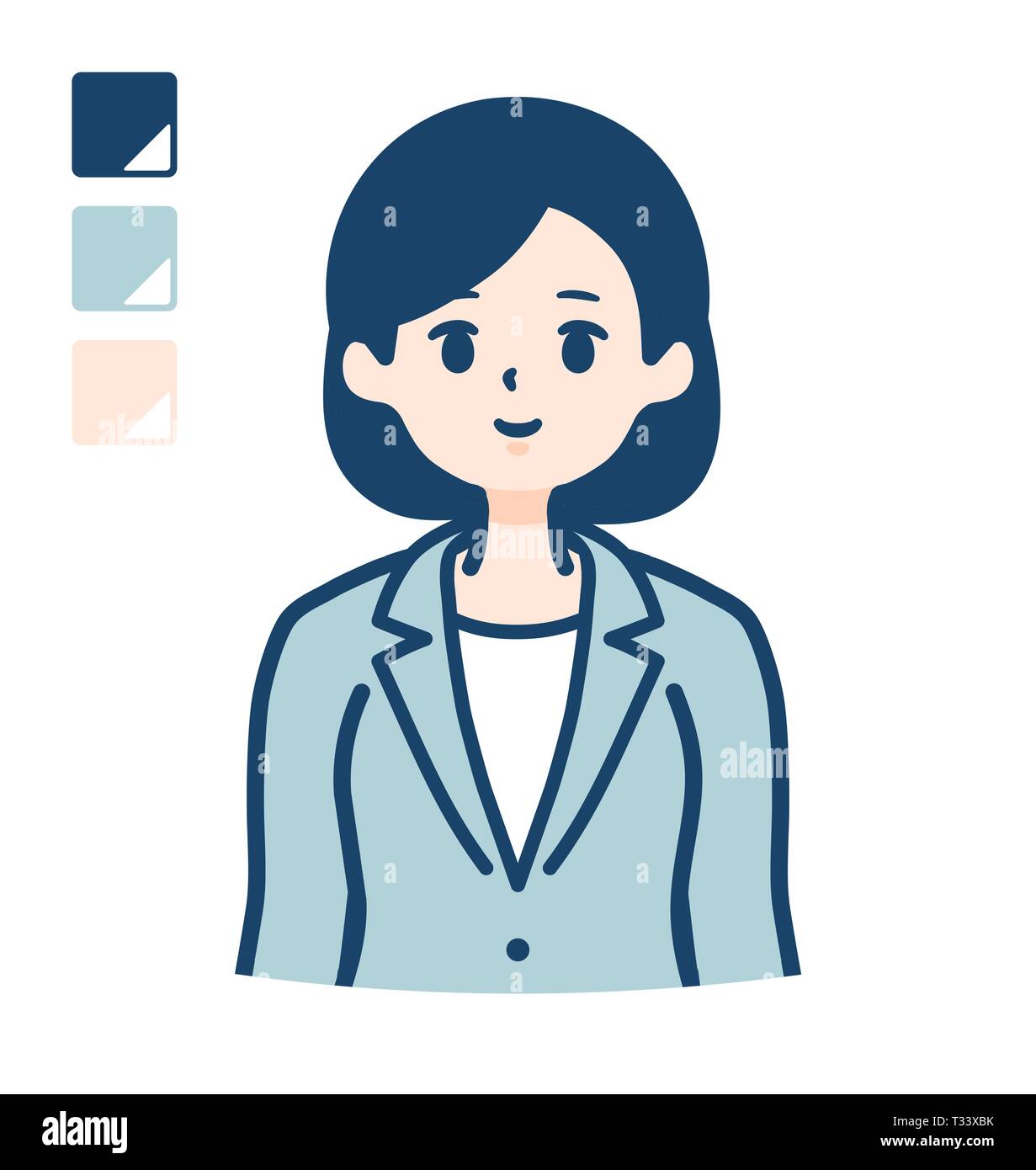 Una Giovane Donna Di Affari In Un Vestito Con La Parte