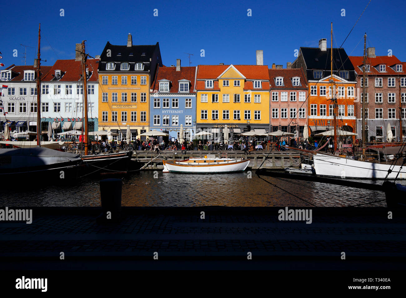 Nyhavn a Copenaghen, Danimarca Foto Stock