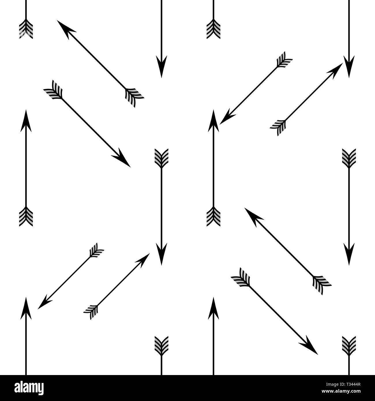 Le frecce incrociate seamless pattern. su uno sfondo bianco eps 10 Illustrazione Vettoriale
