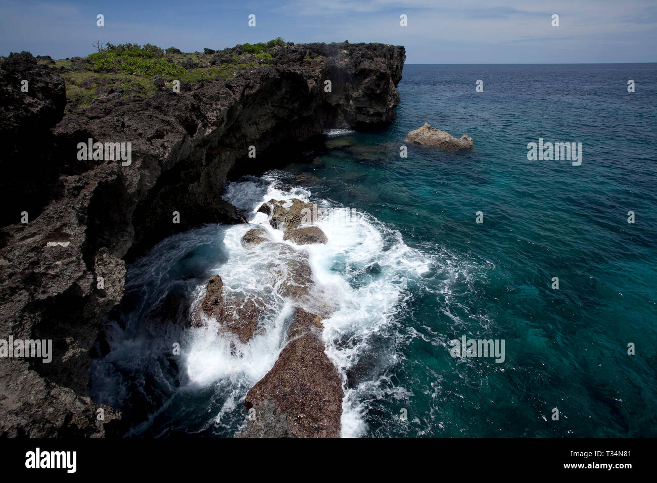 Il paesaggio costiero, Sumba, Nusa Tenggara orientale, Indonesia Foto Stock