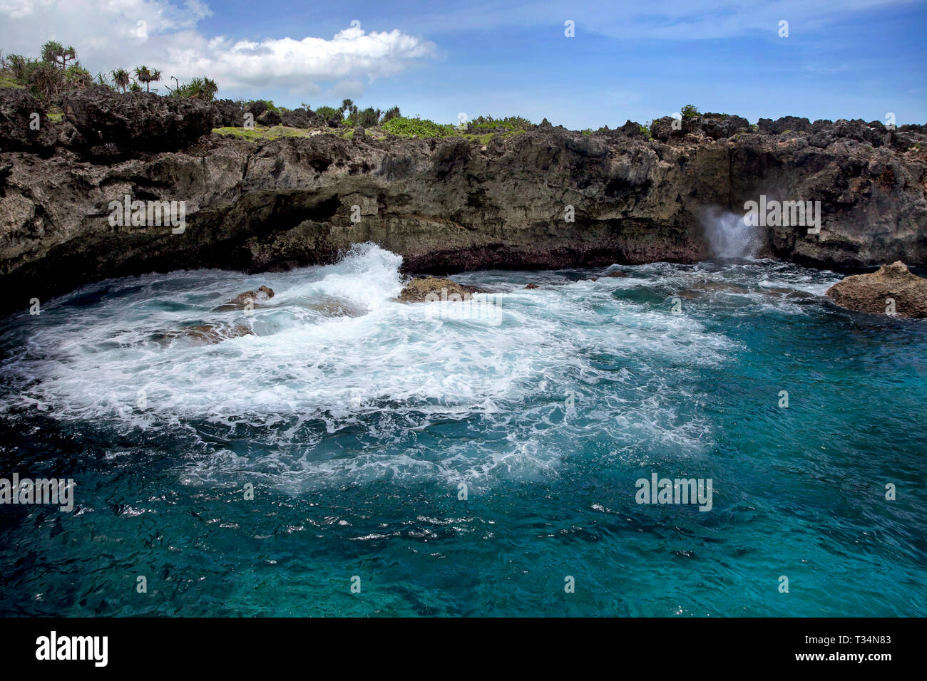 Il paesaggio costiero, Sumba, Nusa Tenggara orientale, Indonesia Foto Stock