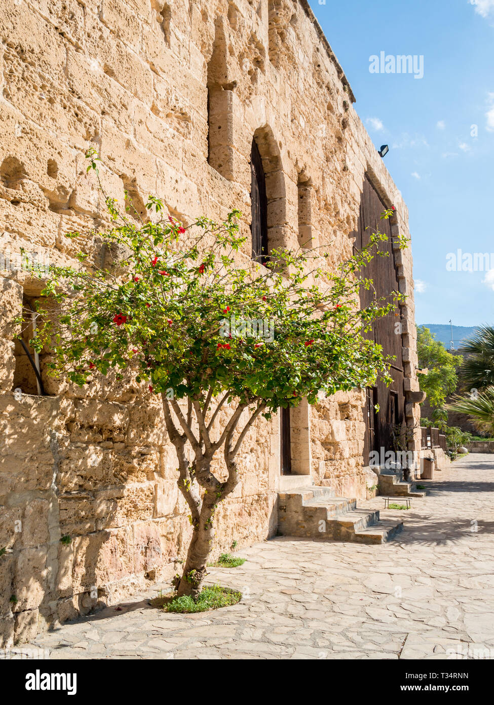 Palazzo interno del Castello di Kyrenia, Cipro Foto Stock
