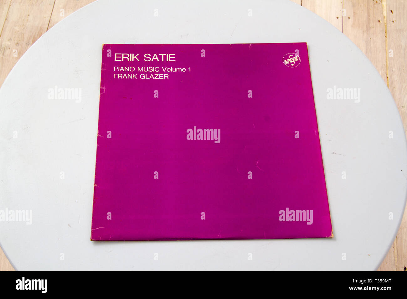 1970 album di Erik Satie pianoforte brani riprodotti da Frank Glazer Foto Stock