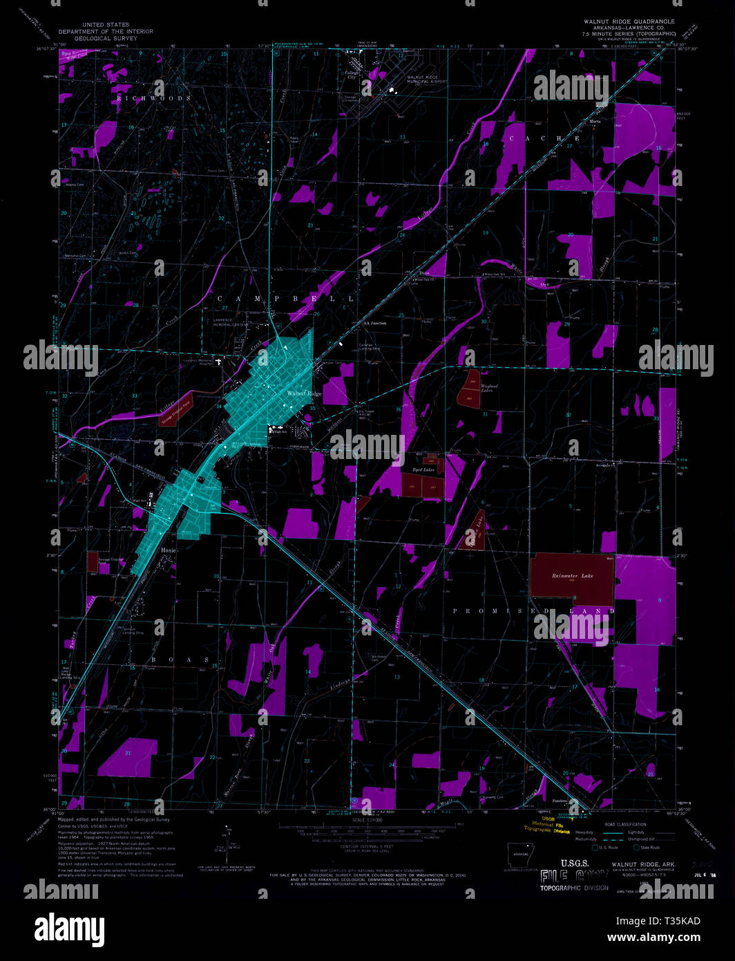Mappa di walnut ridge arkansas immagini e fotografie stock ad alta