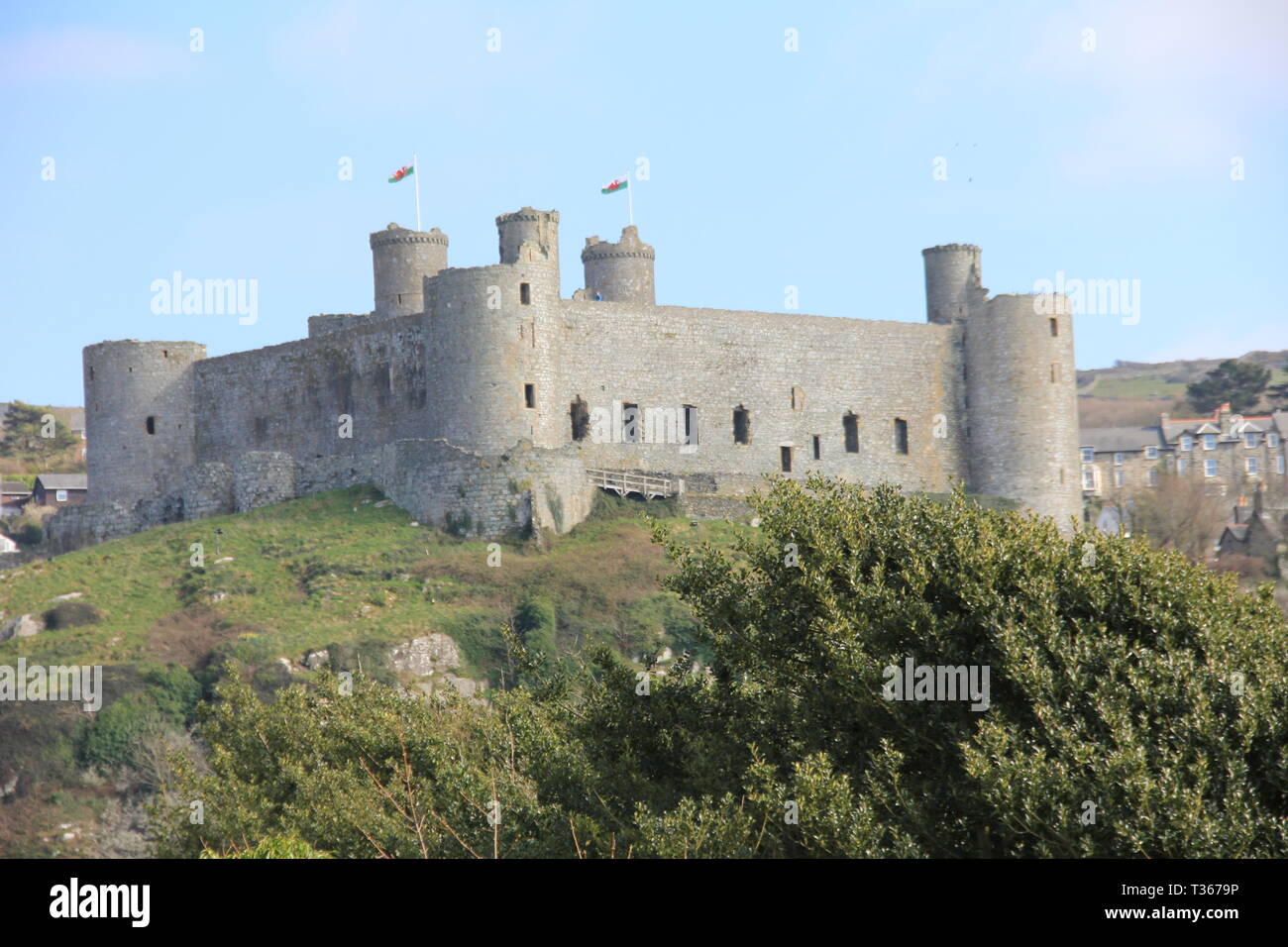 Harlech Castle, Galles del Nord Foto Stock