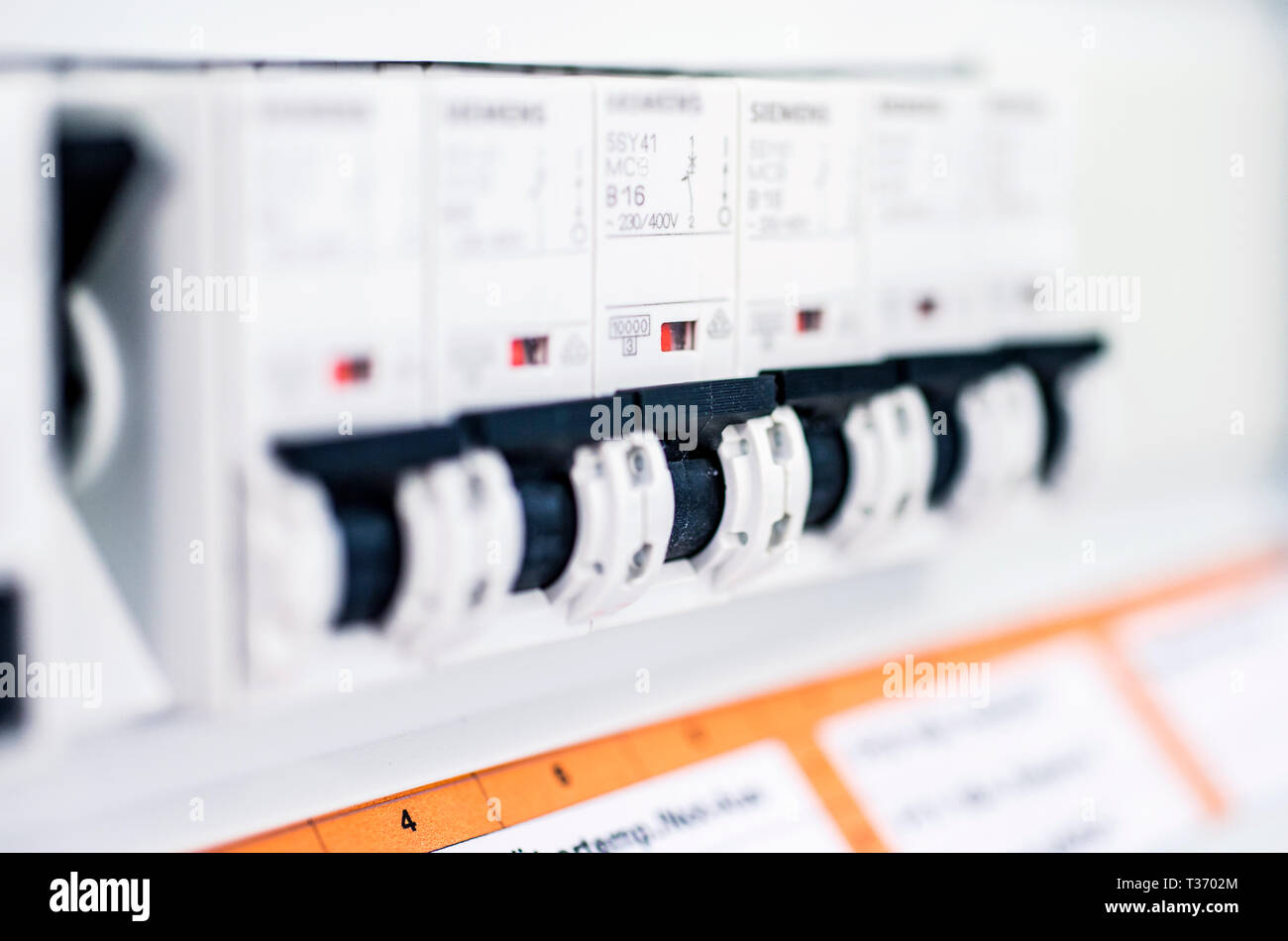 Scatola fusibili e fueses Foto Stock