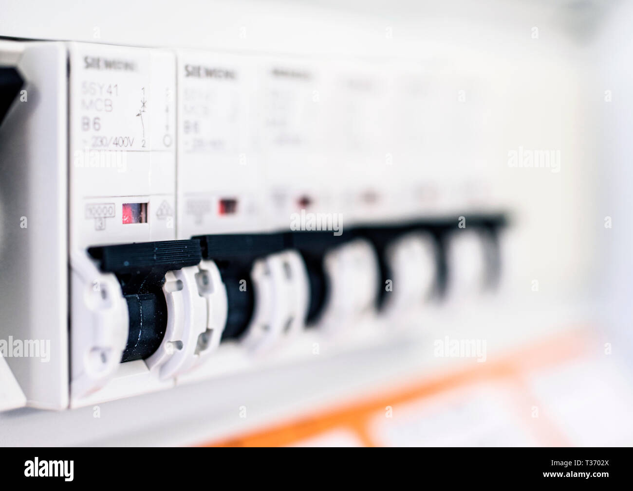 Scatola fusibili e fueses Foto Stock