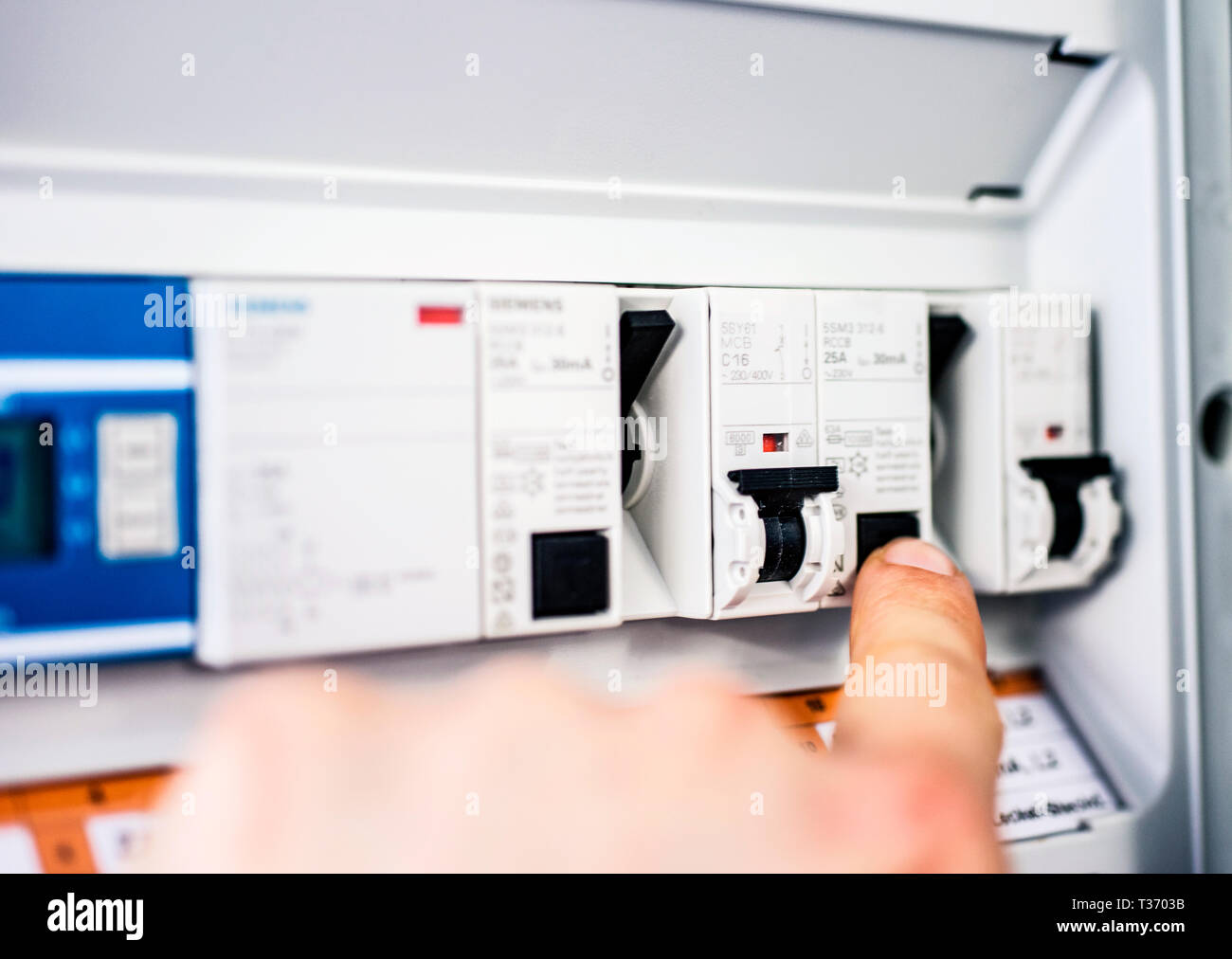 Scatola fusibili e fueses Foto Stock