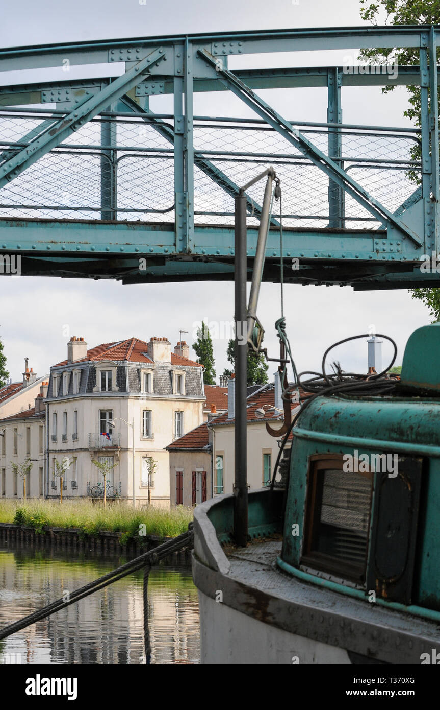 Meurthe canal, Nancy Lorraine, Grand-Est, Francia Foto Stock