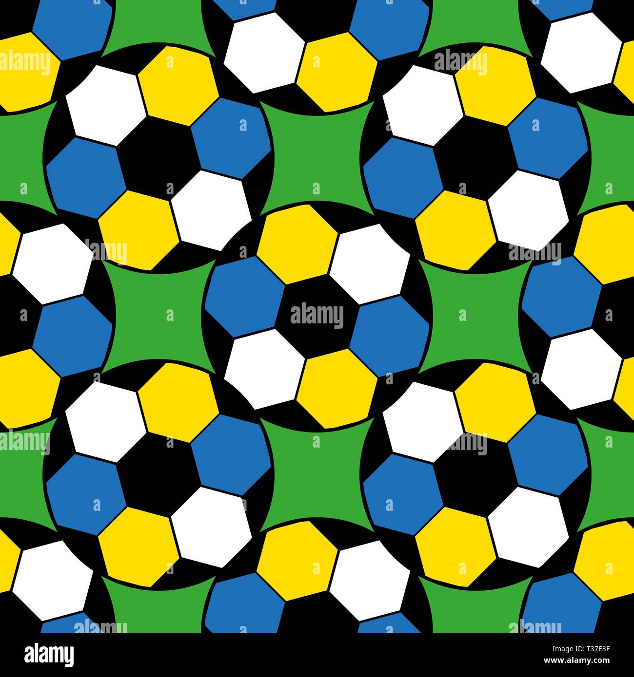 Ripetizione perfetta del calcio calcio illustrazione del modello Illustrazione Vettoriale