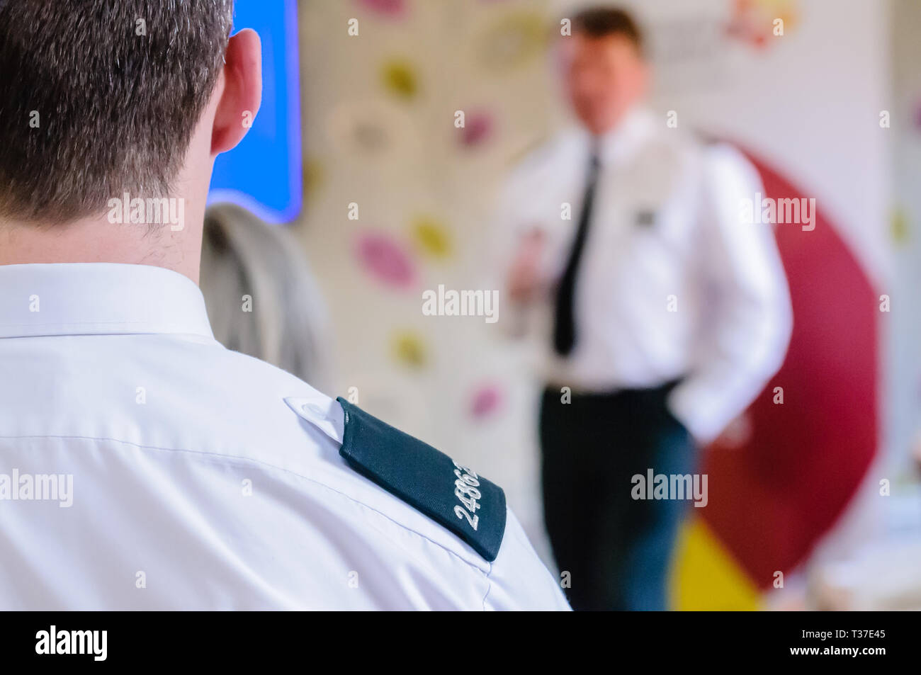 Lurgan, Irlanda del Nord. 19/10/2018 - Leonard Cheshire Disability tenere una sessione di istruzione durante l'antimperialismo la settimana di consapevolezza. Foto Stock