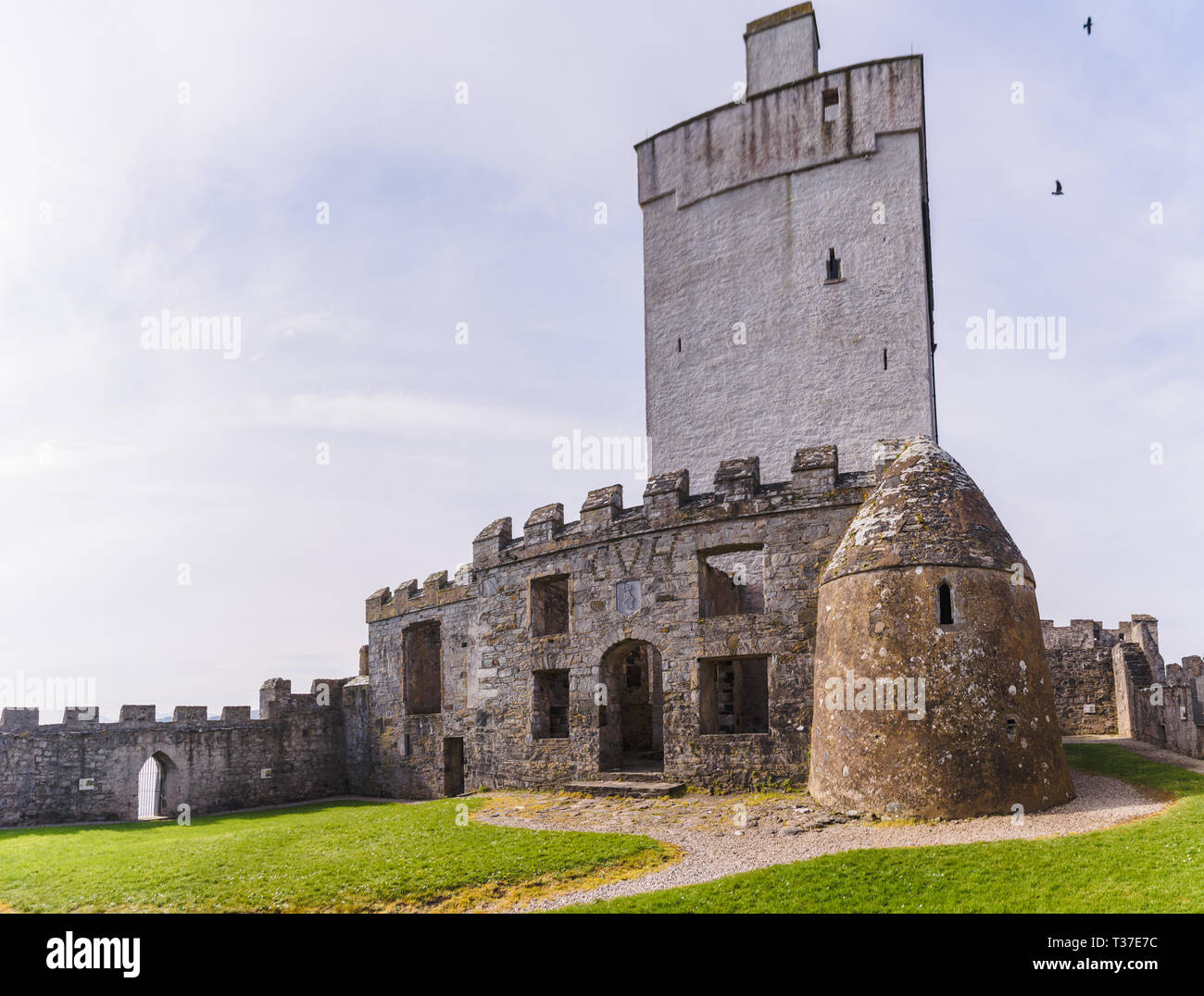Doe Castle, nella Contea di Donegal, Irlanda Foto Stock