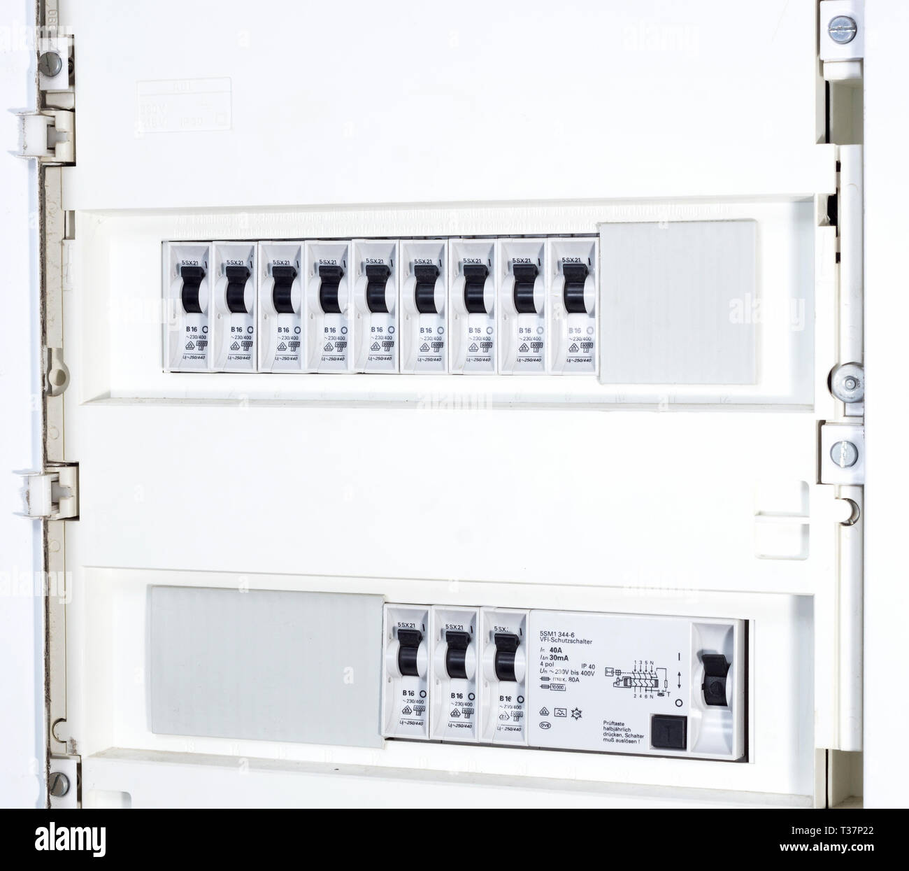 Scatola fusibili e fueses Foto Stock