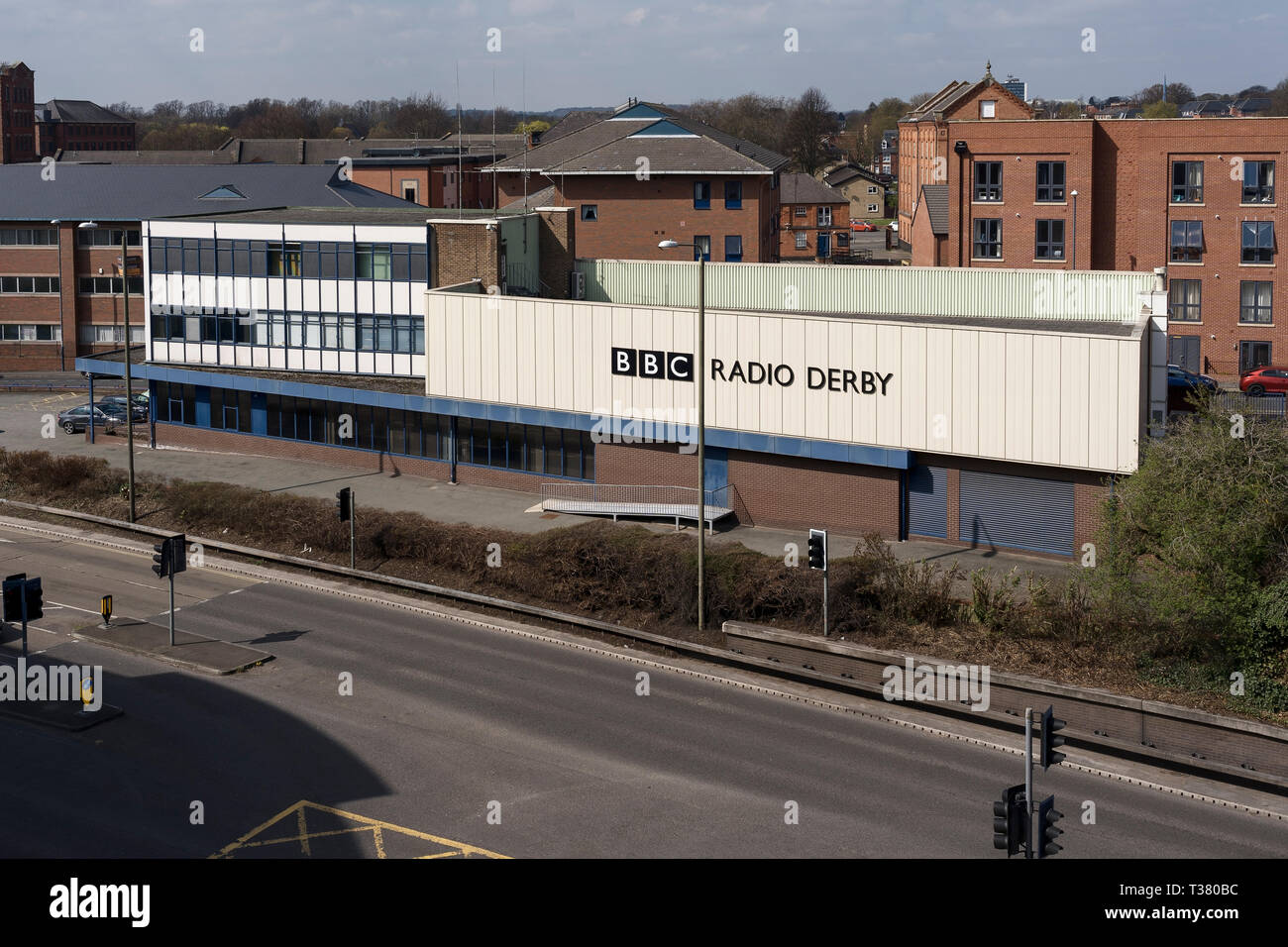 La parte esterna della BBC Radio Derby, Derby, Derbyshire, Regno Unito Foto Stock