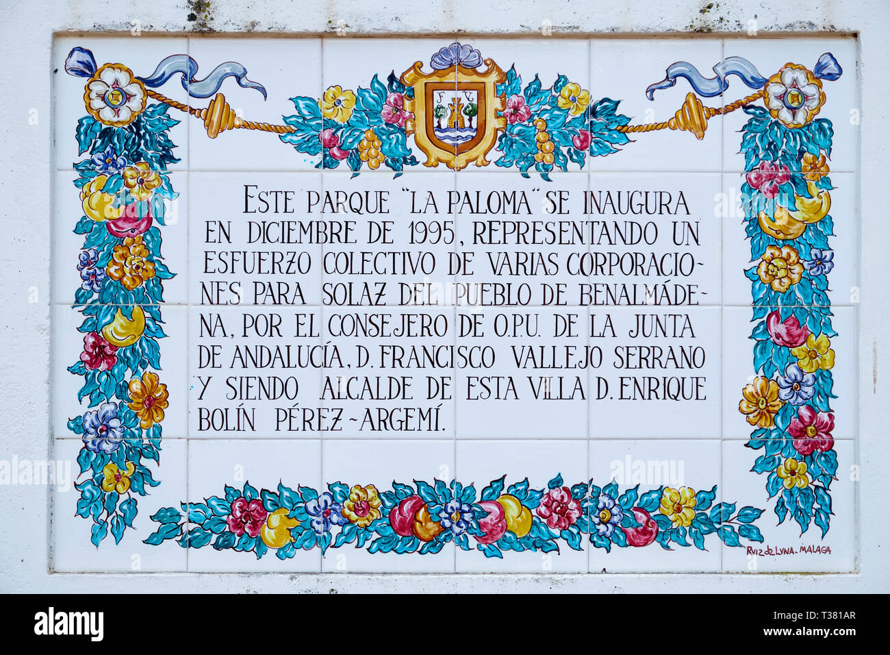 Parque La Paloma. Benalmádena, Málaga, Spagna. Foto Stock