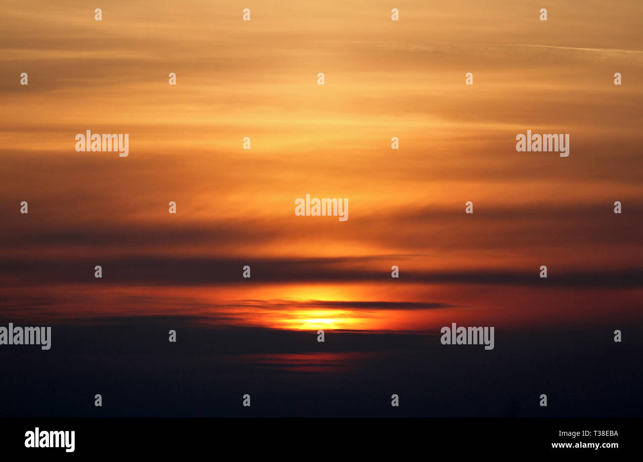 Bel tramonto Cielo, incredibile Cielo e nubi Foto Stock