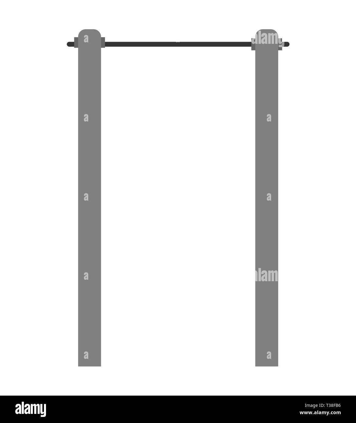 Traversa di pull-up isolato. La barra orizzontale. Illustrazione Vettoriale Illustrazione Vettoriale