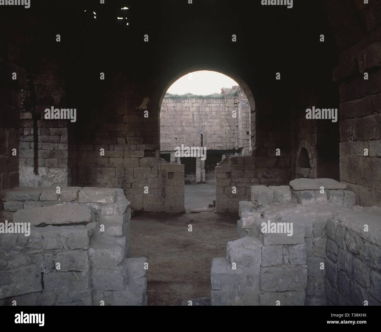 Interni - ESTANCIA DE LOS BAÑOS - SIGLO II DC. Posizione: Bagni Romani. BOSRA. Foto Stock