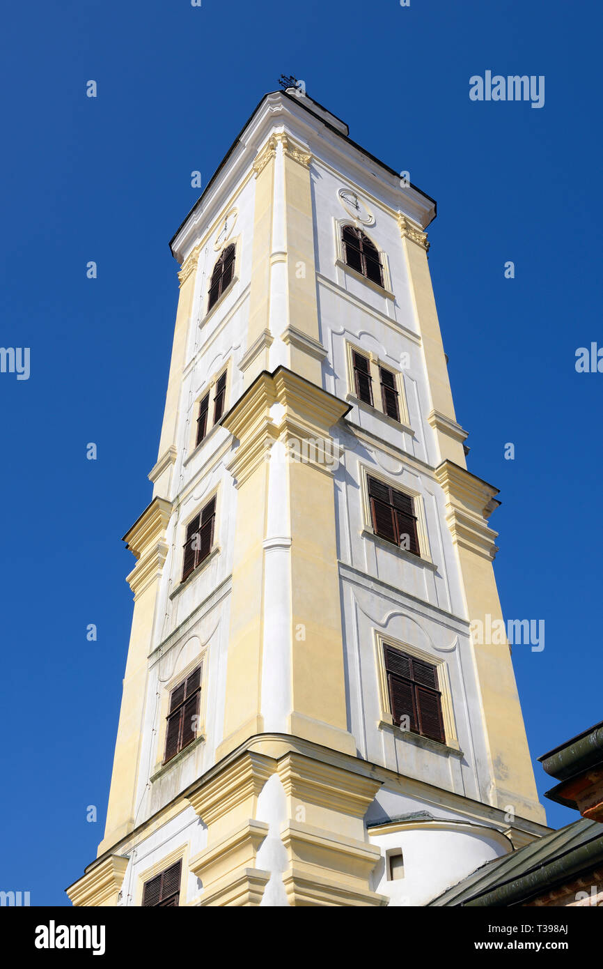 Velika Remeta Monastero Torre Campanaria, Fruska Gora, Serbia Foto Stock