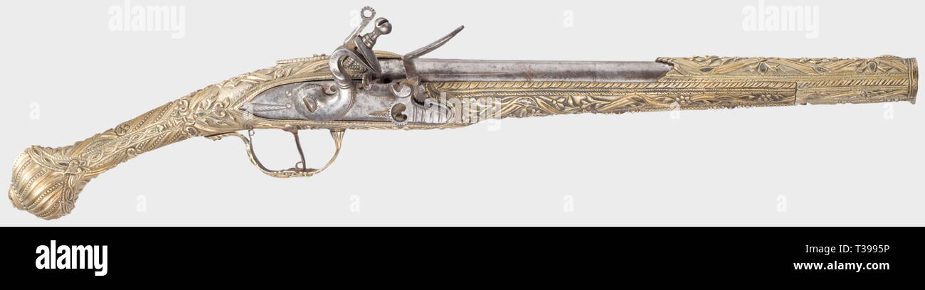 Piccole armi, pistole, flintlock pistola, Impero Ottomano, secolo XIX, Additional-Rights-Clearance-Info-Not-Available Foto Stock