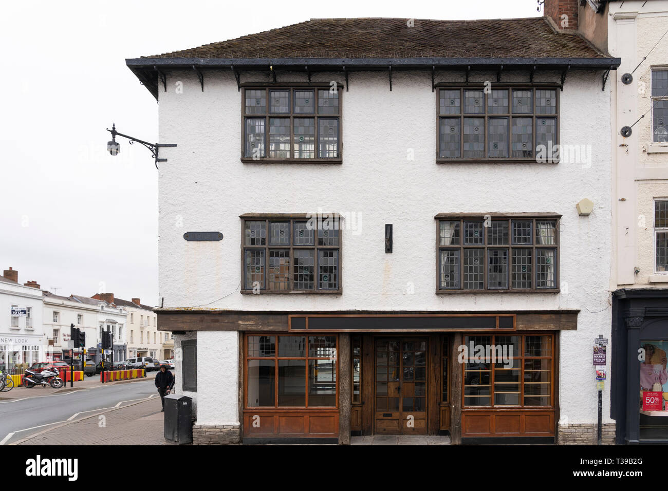 Il vecchio sito di Crabtree and Evelyn, una bellezza prodotti negozio che è scomparso da Stratford upon Avon vuoto si trova nel centro della città Foto Stock