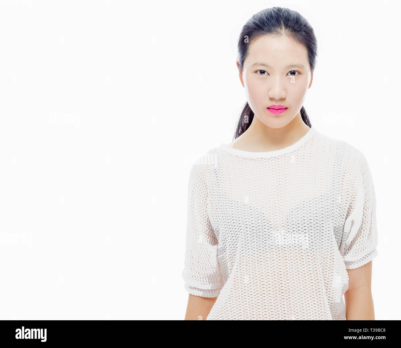 Ritratto di bellezza di Asian teenage high school girl con spazio di copia Foto Stock