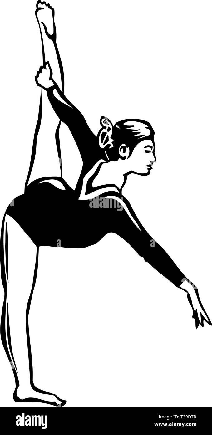 Illustrazione ginnasta Illustrazione Vettoriale