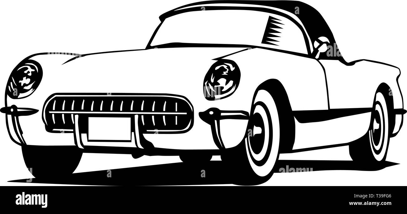 Classic Auto sportiva illustrazione vettoriale Illustrazione Vettoriale
