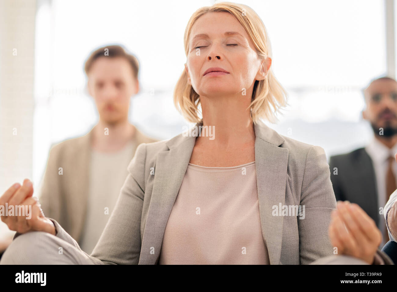 Yoga per rilassarsi Foto Stock